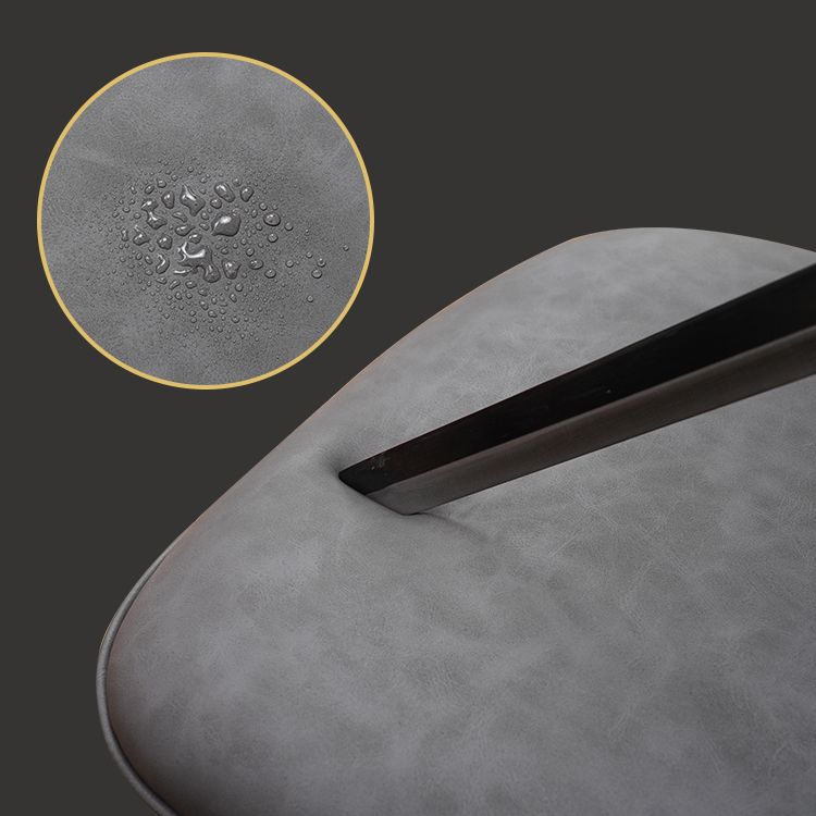 Chaise d'appoint de cuisine scandinave en cuir, finition mate, chaise de salle à manger à dossier solide