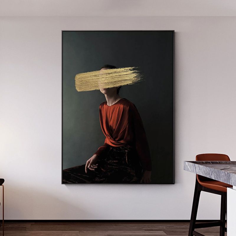 Zeitgenössischer Mädchen-Leinwanddruck, Figur, pastellfarbene Wanddekoration, verschiedene Größenoptionen