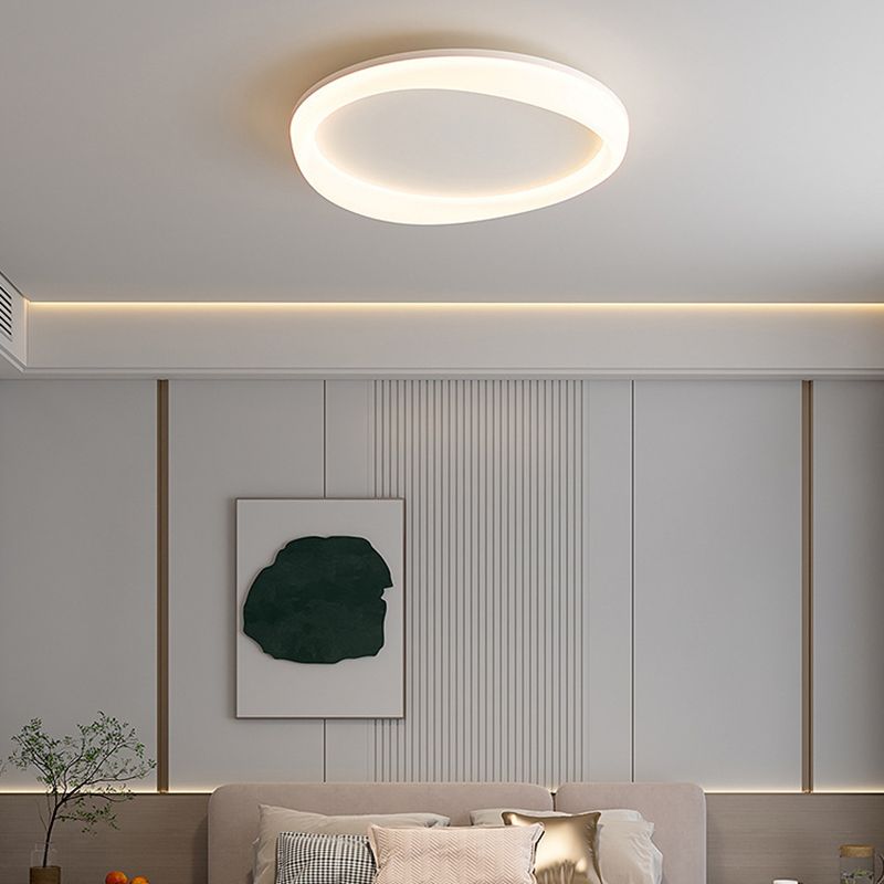 Contemporary White Flush Mount Lighting LED Acrylic Ceiling Light for Bedroom