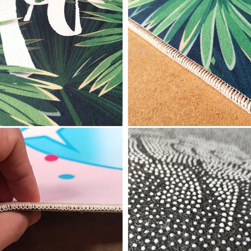 Modern Floral Pattern Rug Multi-Color Polyster Indoor Rug Pet Friendly Stain-Resistant Carpet for Childrens Bedroom