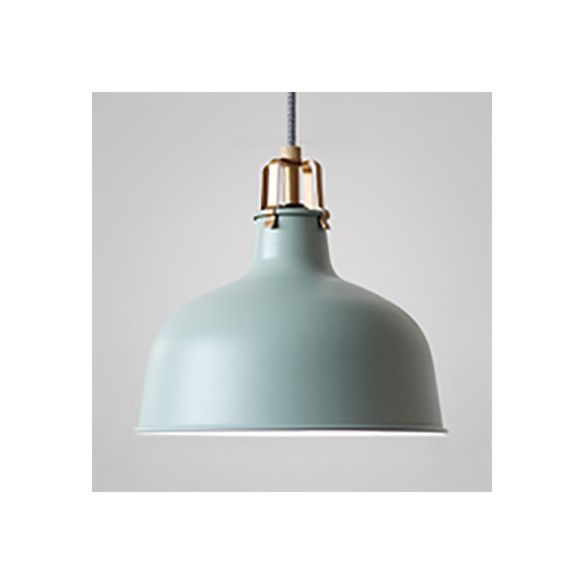 8,5 "/13" W gewölbte Metallanhänger Beleuchtung Industrial Style 1 Light Ess Room Hanging Lamp mit verstellbarer Kabel in Grau/Rosa