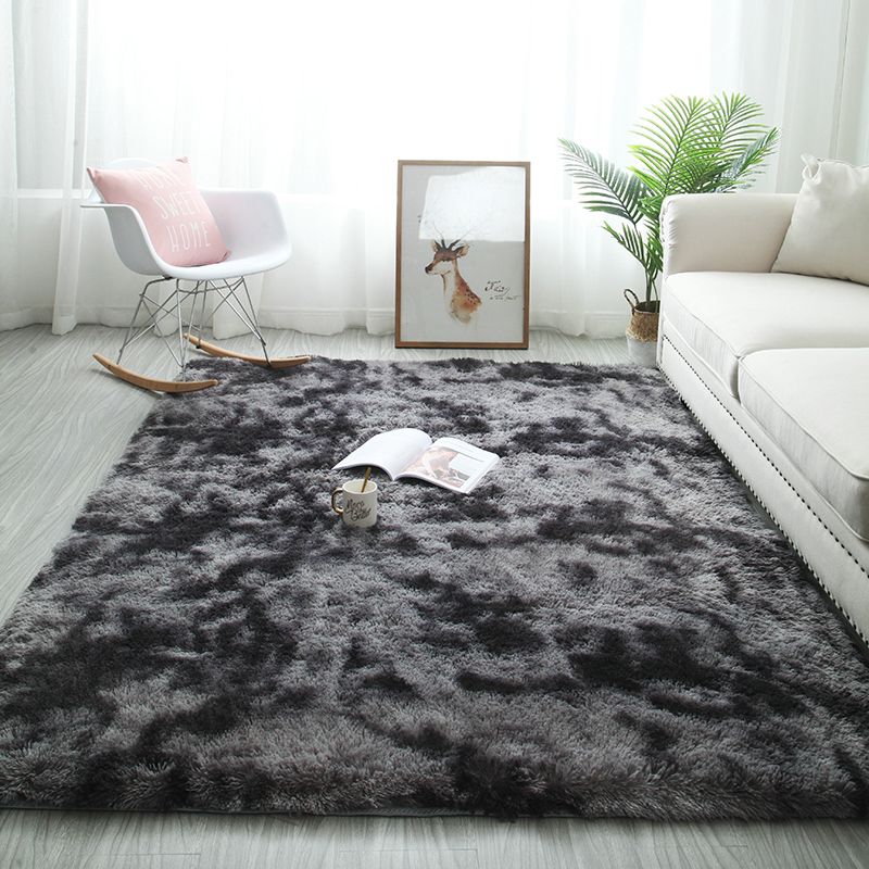 Minimalistische massive Shag-Fläche Teppich Polyester Innenteppich nicht rutschfest