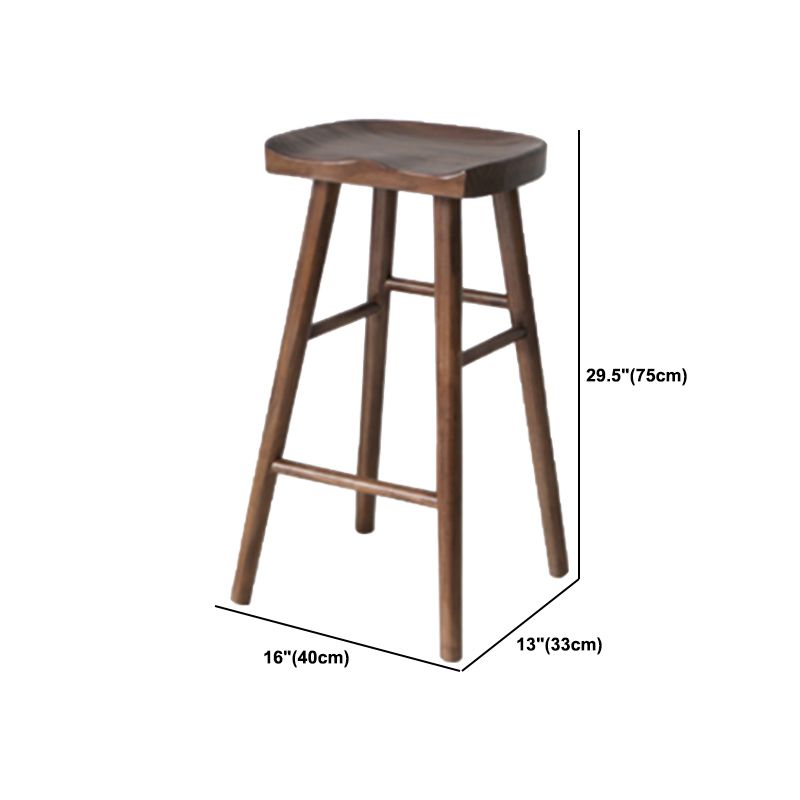 Luxury Rectangle Solid Wood Bar Table Set 1/4/5 Pieces Counter Table with Backless Stools