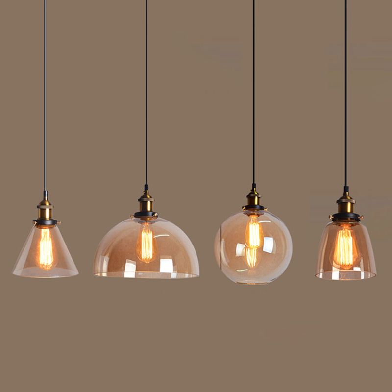 Dachbodenstil Schattierter Anhänger Beleuchtung Fixierglas Hanging Leuchte für Esszimmer