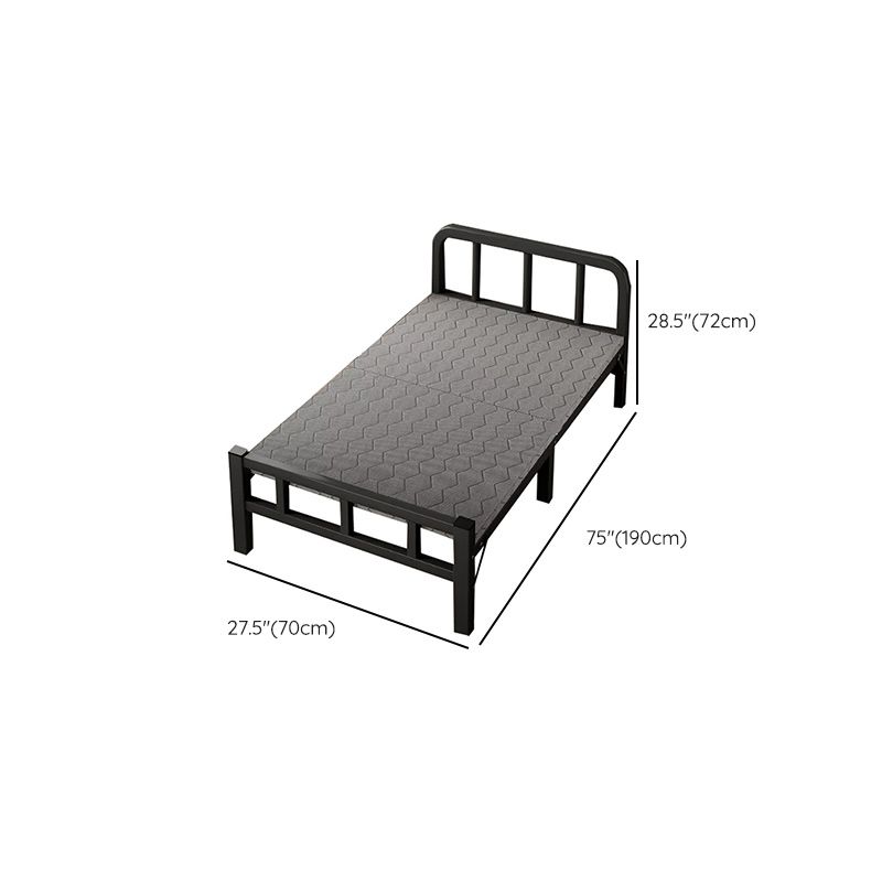 Contemporary Metal Frame Standard Bed, Foldable Bed for Bedroom