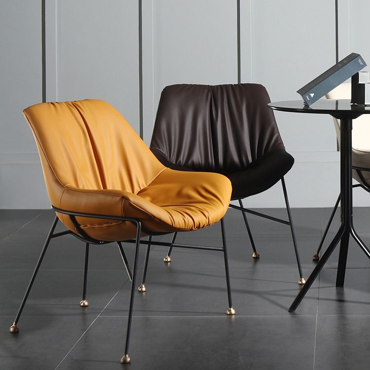 El cuero de la PU del diseño contemporáneo que cena la silla sólida sin brazos de la parte posterior de las sillas