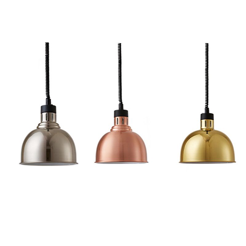 Retractable Bowl Shade Hanging Lighting Postmodern Metal 1 Bulb Restaurant Pendant Lamp