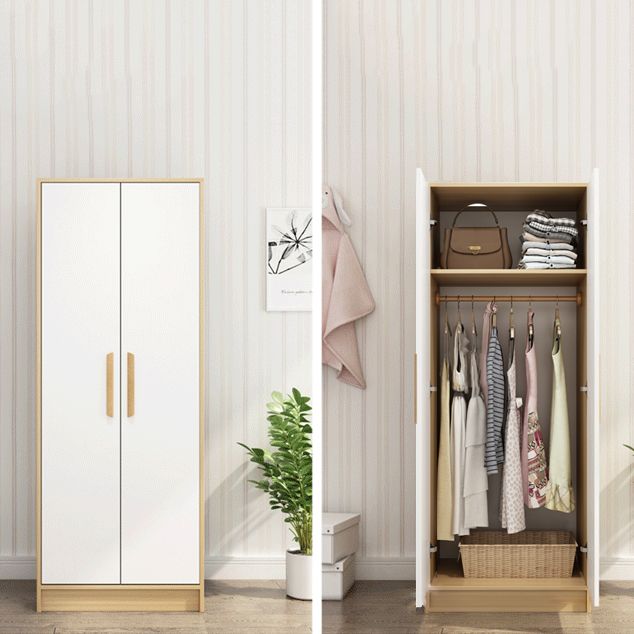 Light Wood Finish Cabinet for Bedroom Contemporary Engineered Wood Storage Cabinet