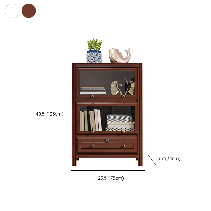 Modern Bookshelf Closed Back Standard Wooden Bookcase for Study Room