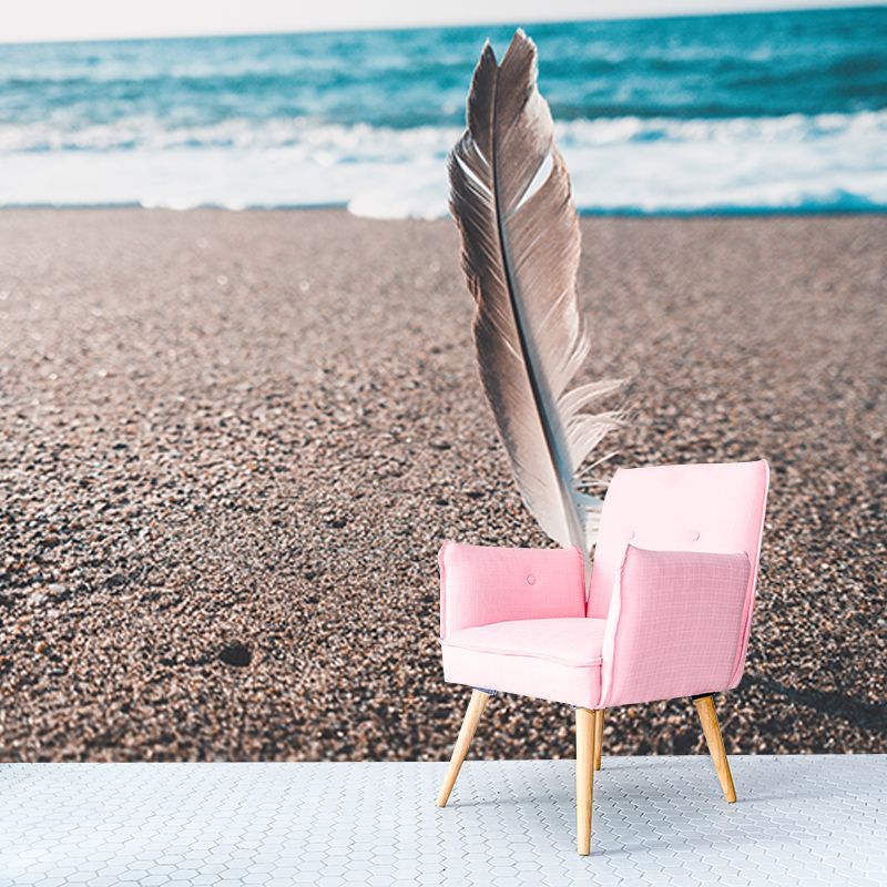 Photography Environment Friendly Mural Wallpaper Soft Feathers Bedroom Wall Mural