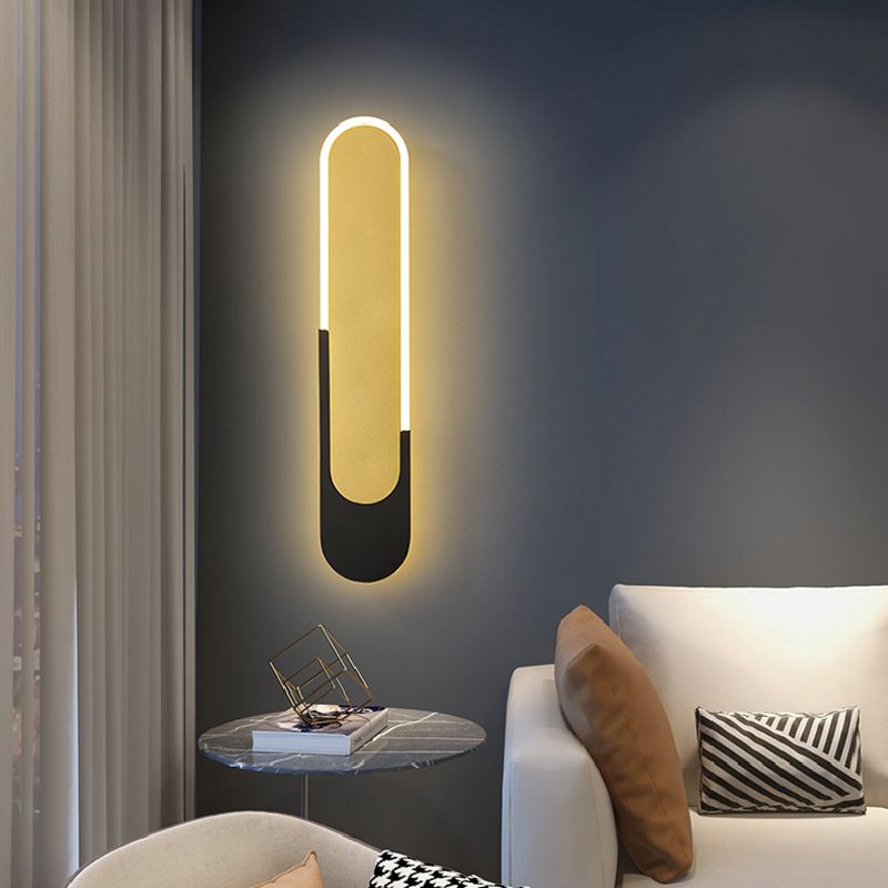 1 Light Geometric Wall Sconce Lights Modern Metal Wall Mounted Light Fixture