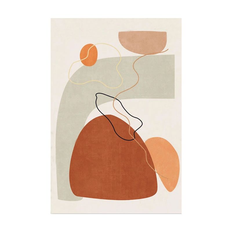 Oranje modern tapijt blending kleurblokkleed niet-slip achterste tapijt voor woningdecoratie