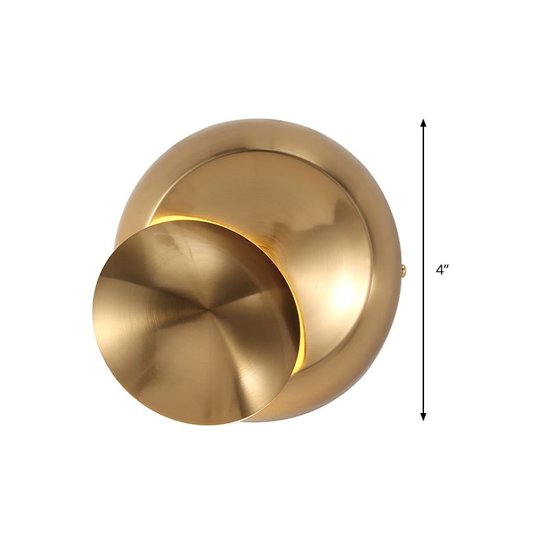 Black/White Finish Rounded Wall Lamp Simple Style LED Aluminum Sconce Lighting for Stairway