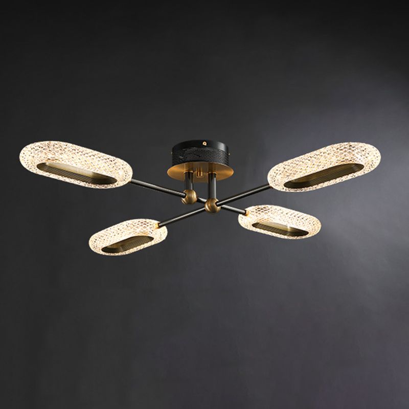 New Modern Bronze Flush Mount Light Brass Sputnik Semi Flush Ceiling Lights
