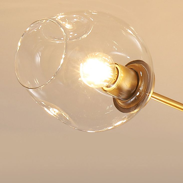 Starburst Chandelier Light Fixture Modern-Style Glass Living Room Ceiling Chandelier in Gold