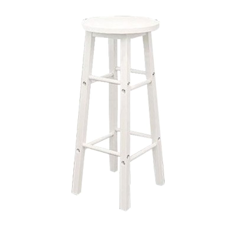 Industrial Wooden Counter Height Stools with Footrest Bar Stool