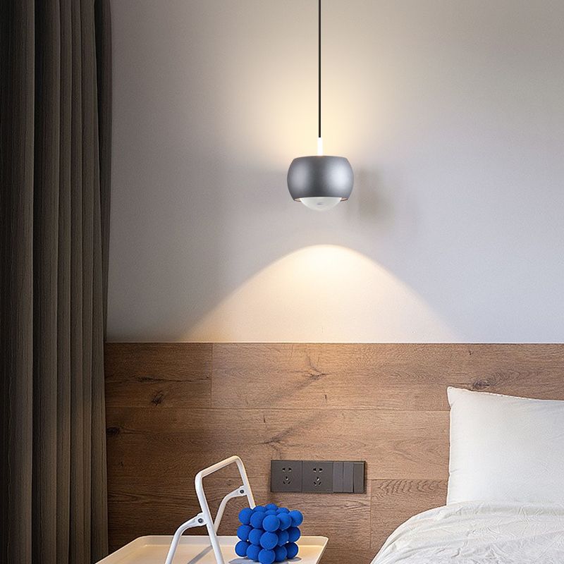 Metal Round Shape Hanging Light Modern Style 1 Light Hanging Light Mount Fixtures