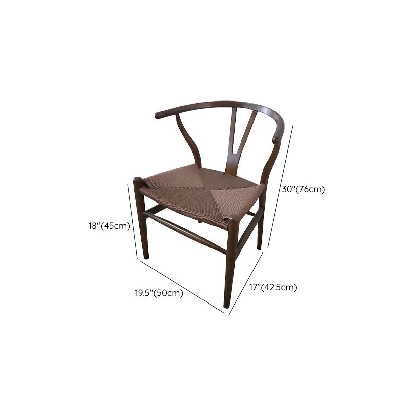 Solid Wood Frame Dining Arm Chair Modern Indoor Chair for Dining Room