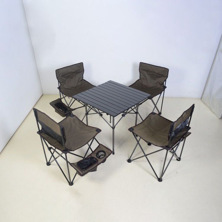 Modern Camping Table Metal 5 Piece Camping Table Set for Outdoor