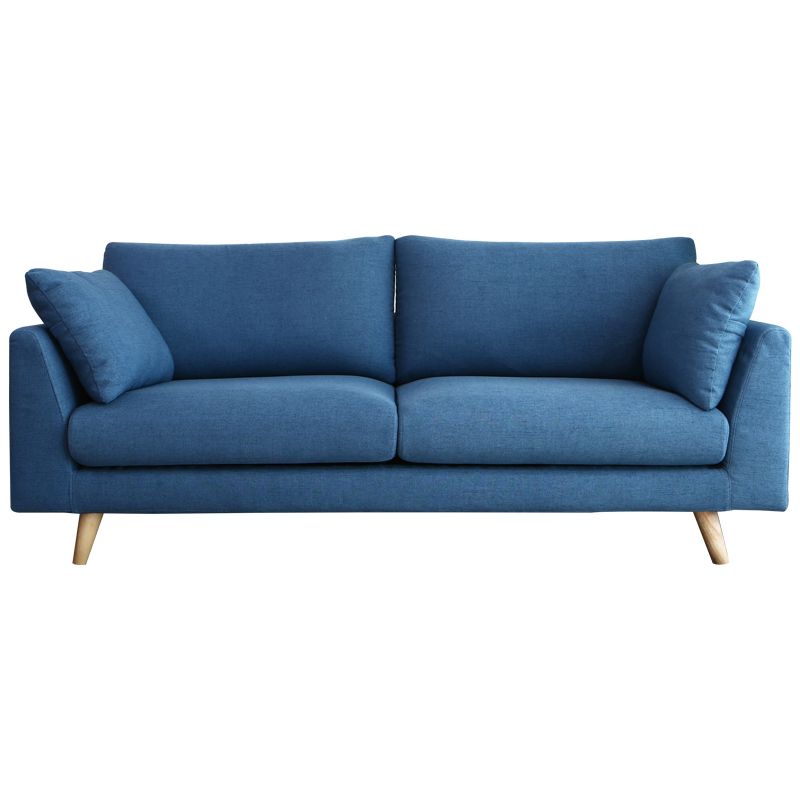 32.3 " H Contemporary Linen Flared Arm Loveseat with Pillows