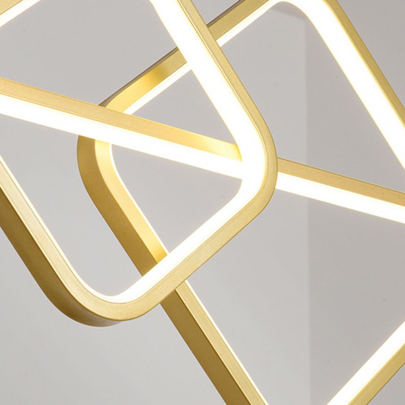 35.5" Wide Linear Island Light Nordic Metal LED Island Pendant for Living Room