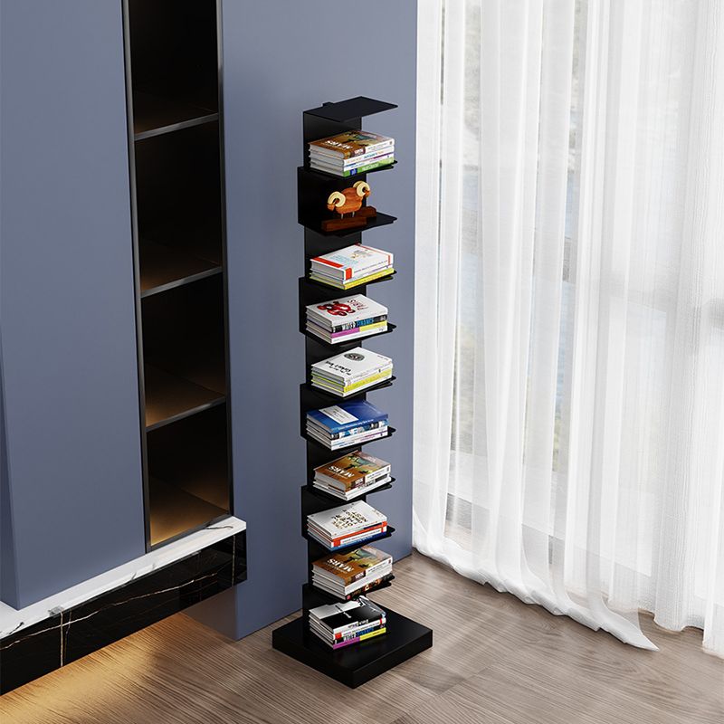 Metal Geometric Bookcase Modern Style Closed Back Book Shelf for Home Office