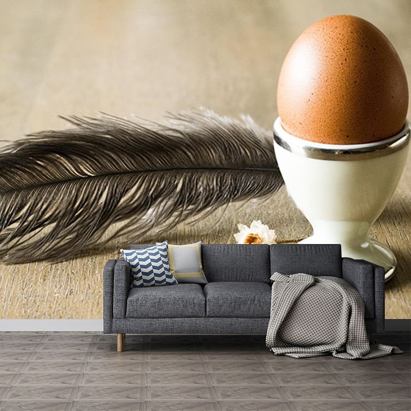 Mural Environment Friendly Bird Feather Mural Decorative Wallpaper for Living Room