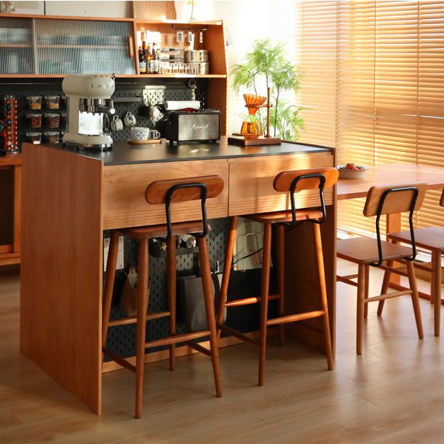 Kitchen Modern Island Table Dining Room Prep Table with Drawer