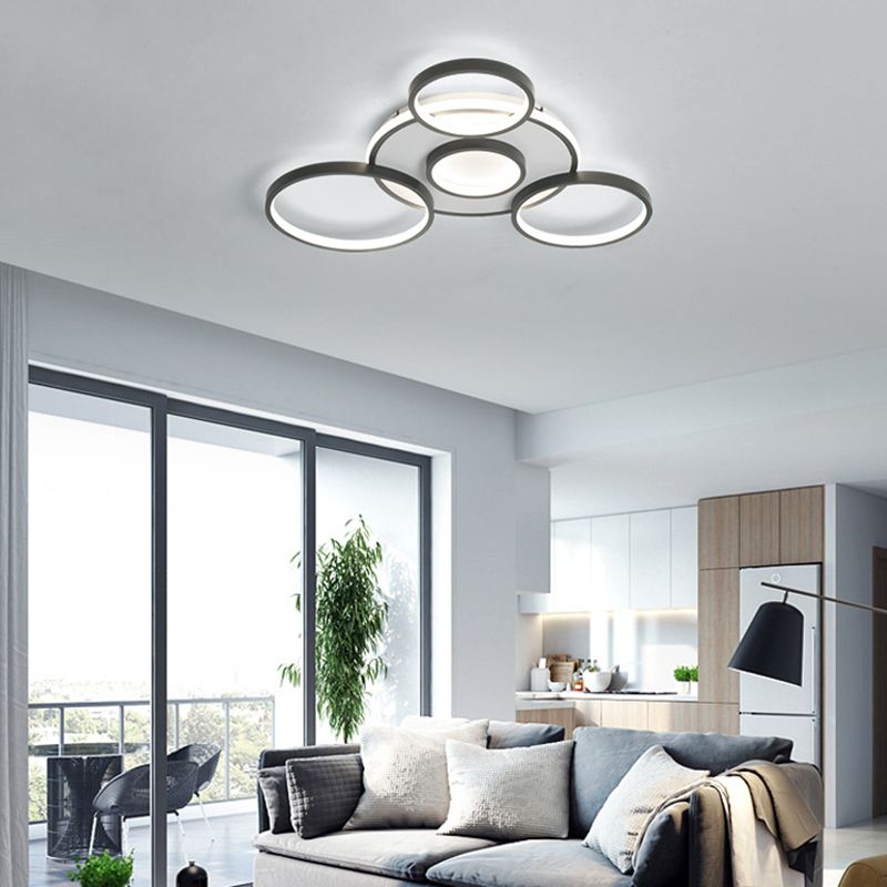 Geometric Acrylic Flush Ceiling Light Fixtures Modern Style 1-Light Flush Mount Fixture