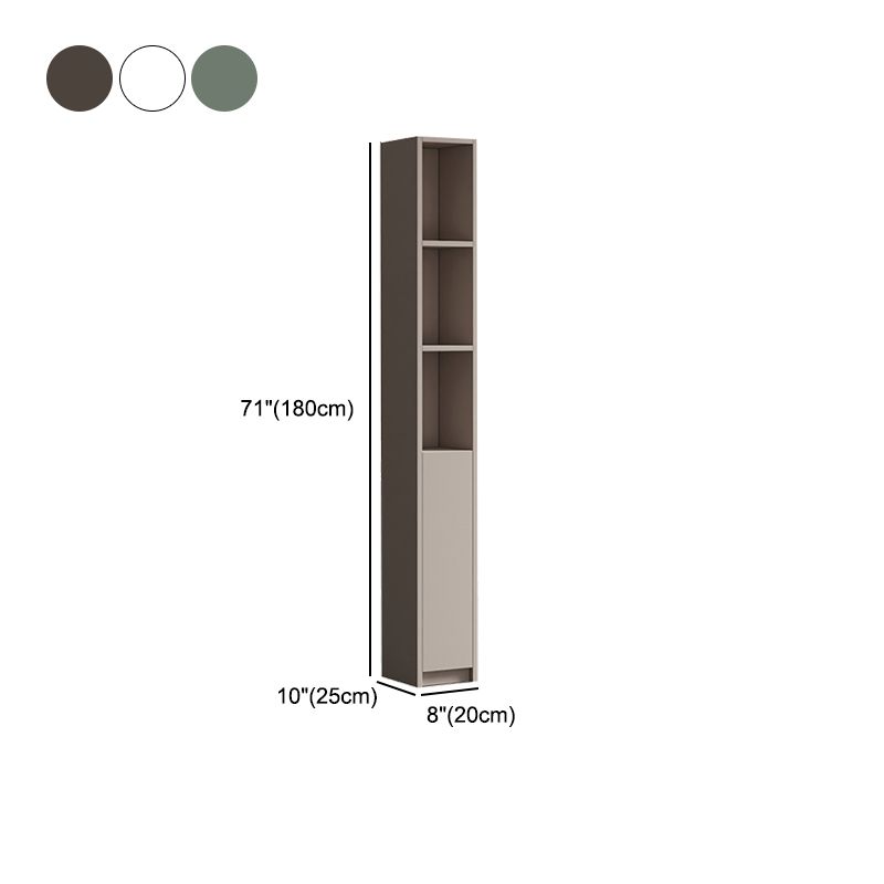 Contemporary Engineer Wood Bookshelf Closed Back Bookcase,8"L x 10"W x 71"H