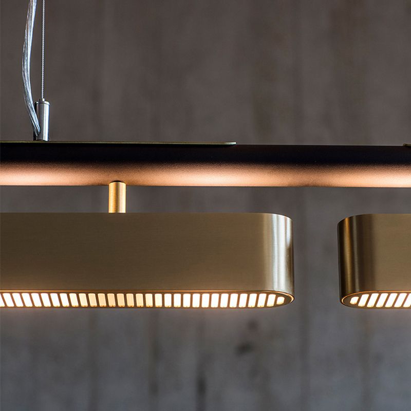 2/3/4-Light Modern Ceiling Light Black Metal Kitchen Island Lighting for Bedroom