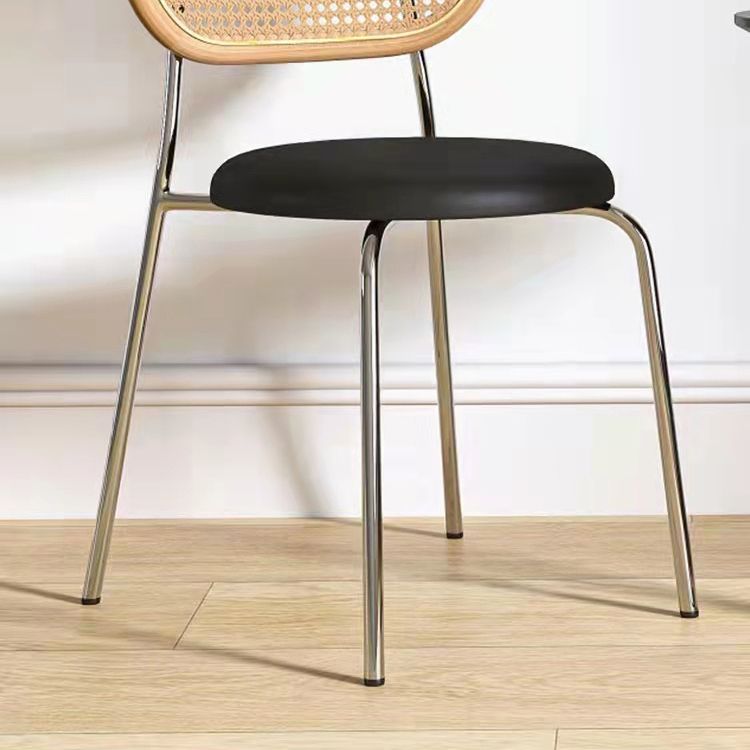 Ensemble de chaises de style contemporain en métal, chaises de salle à manger de cuisine à dossier ouvert