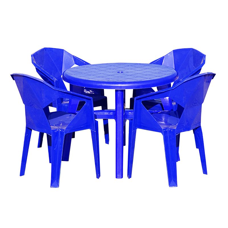 Patio Dining Sets Modern Plastic 4/5 Pieces Patio Dining Table Set
