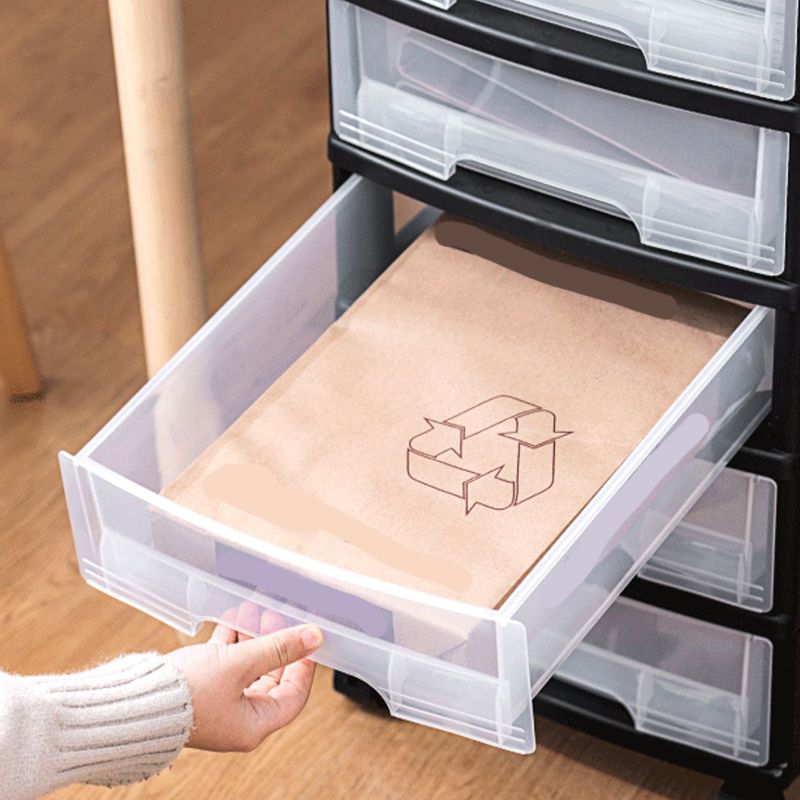 Modern Vertical Transparent File Cabinet Plastic Drawers File Cabinet