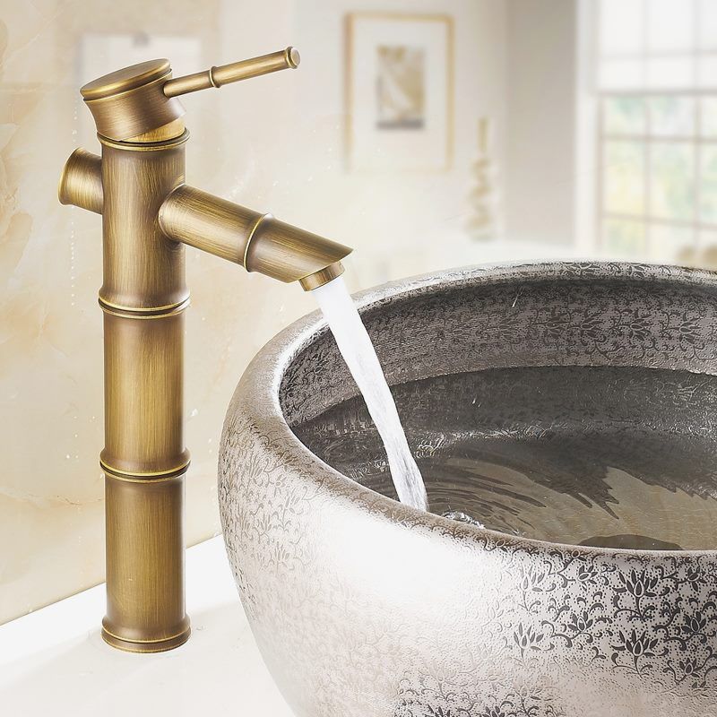 One Hole Faucet Country Vessel Sink Bathroom Faucet with Single Lever Handle