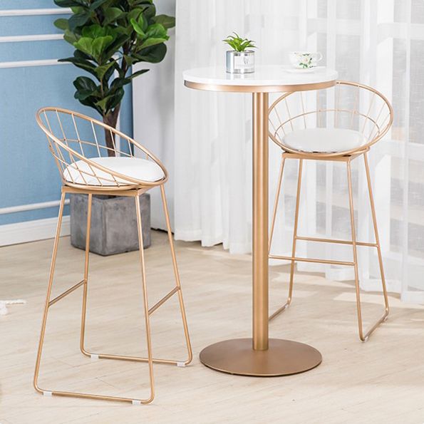 Glam 1/2/3 Pieces Sintered Stone Bar Table Set Round Counter Set for Home Use