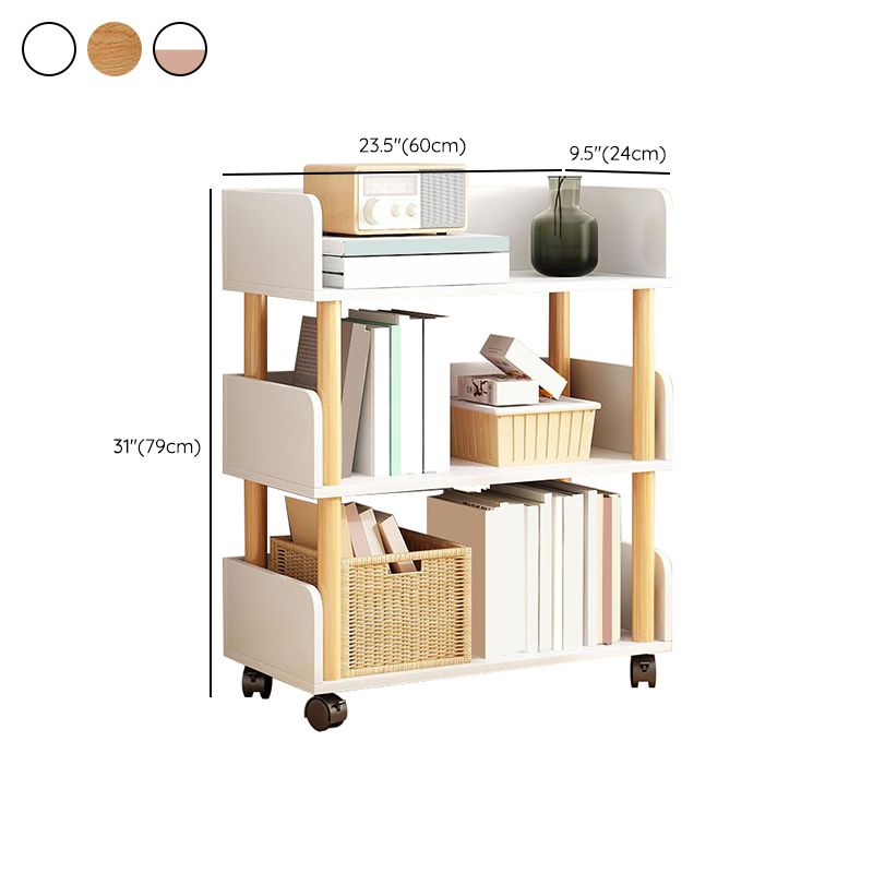 Open Back Standard Bookshelf Scandinavian Bookcase with Shelves