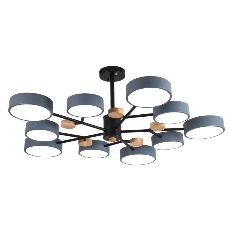 3 marcia Dimming legno+lampada lampadina di ferro con tonalità acrilica moderna semplicità LED LED Light per sala da pranzo