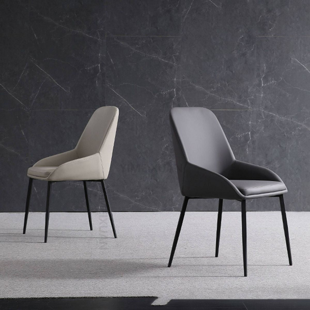 Dining Room Upholstered Chair Home Faux Leather Parsons Arm Chair