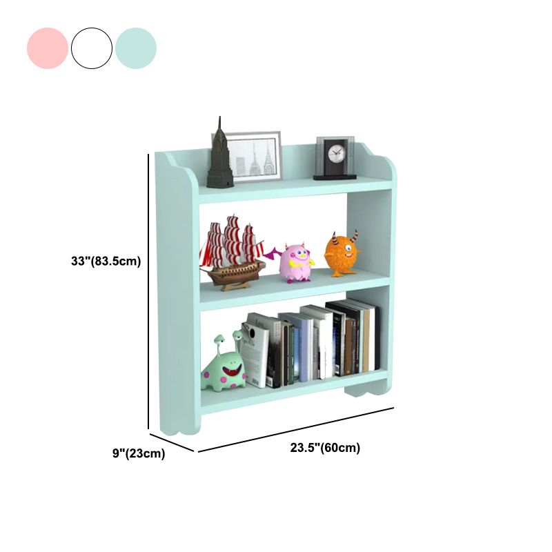 Modern Vertical Bookcase with Rectangular Shelves Wooden Floating Book Shelf for Office