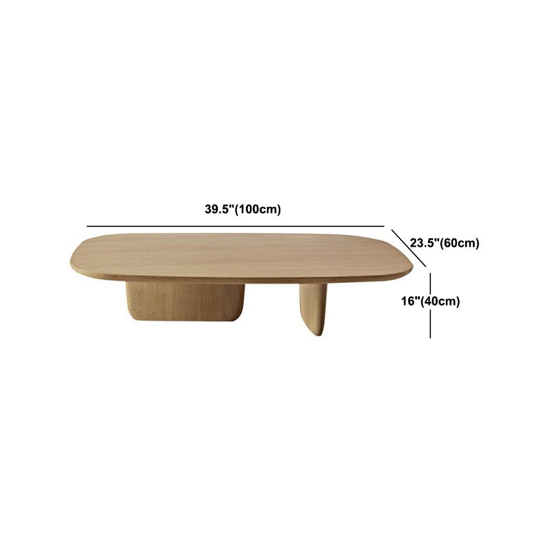 15.75" Tall Scandinavian Style Coffee Cocktail Table Wooden Coffee Table