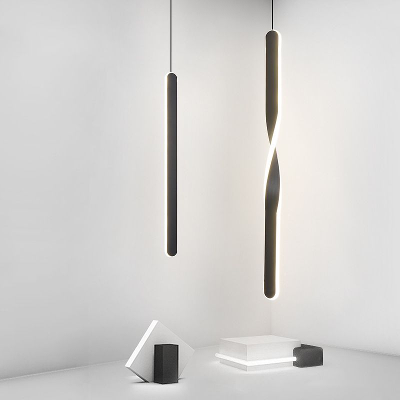 STANTE CONTEMPOURE LONG LED LED LEGGIO LIGHT APPLICAZIONE 23,6 "H ACRILICA + SIMPLICITÀ LAMPO DI PENDANTE PER CAMERA PER CAMERA