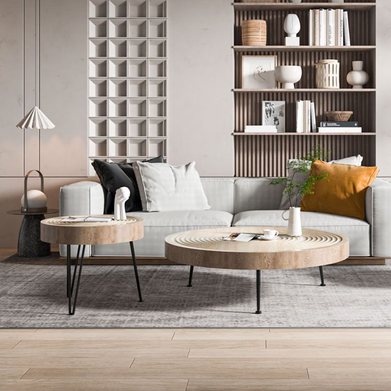 Round Wooden Coffee Table North European 3 Legs Coffee Table