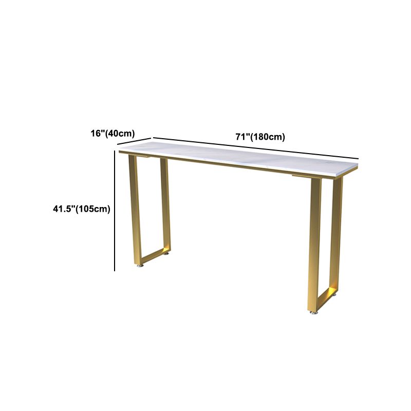 Glam Style 1/2/3/4 Pieces Faux Marble Bar Table Set Fixed Table Counter Set for Home Use