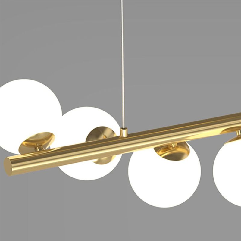 7/9/11-Light Contemporary Golden Kitchen Island Lighting Shaded Ceiling Light for Bedroom