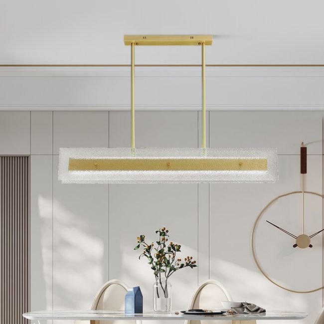 Idea de iluminación de la isla rectangular de estilo contemporáneo Vidretes 1 Light Island Light