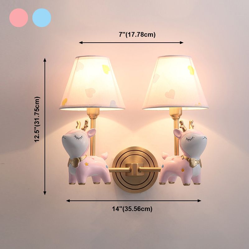 Geometrische wandwandeling Kinderstijl Metalen wandmontage Lichtmontage met stofschaduw