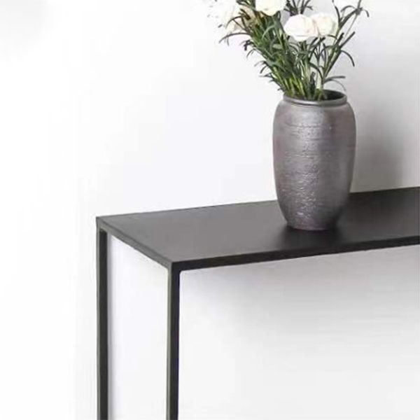Metal Rectangle Console Table 9.8 Inch Wide Contemporary End Table