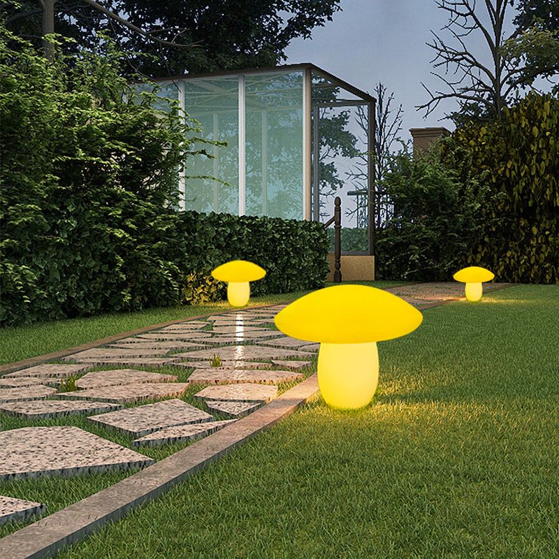 Modern Pillar Lamp Creative Outdoor Light with Plastic Shade for Garden
