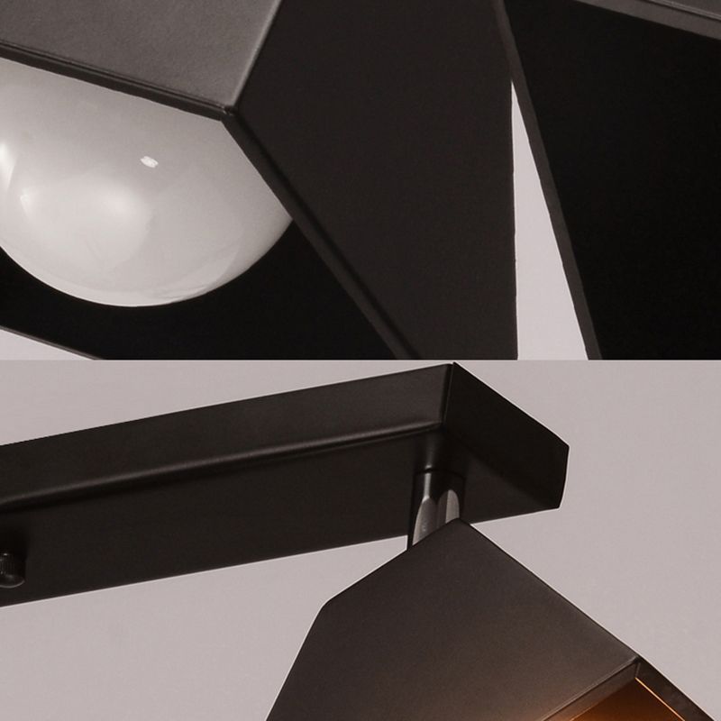 1 Craftsman Head Flush Mount Light moderne plafond en métal élégant pour la boutique de tissu de bureau